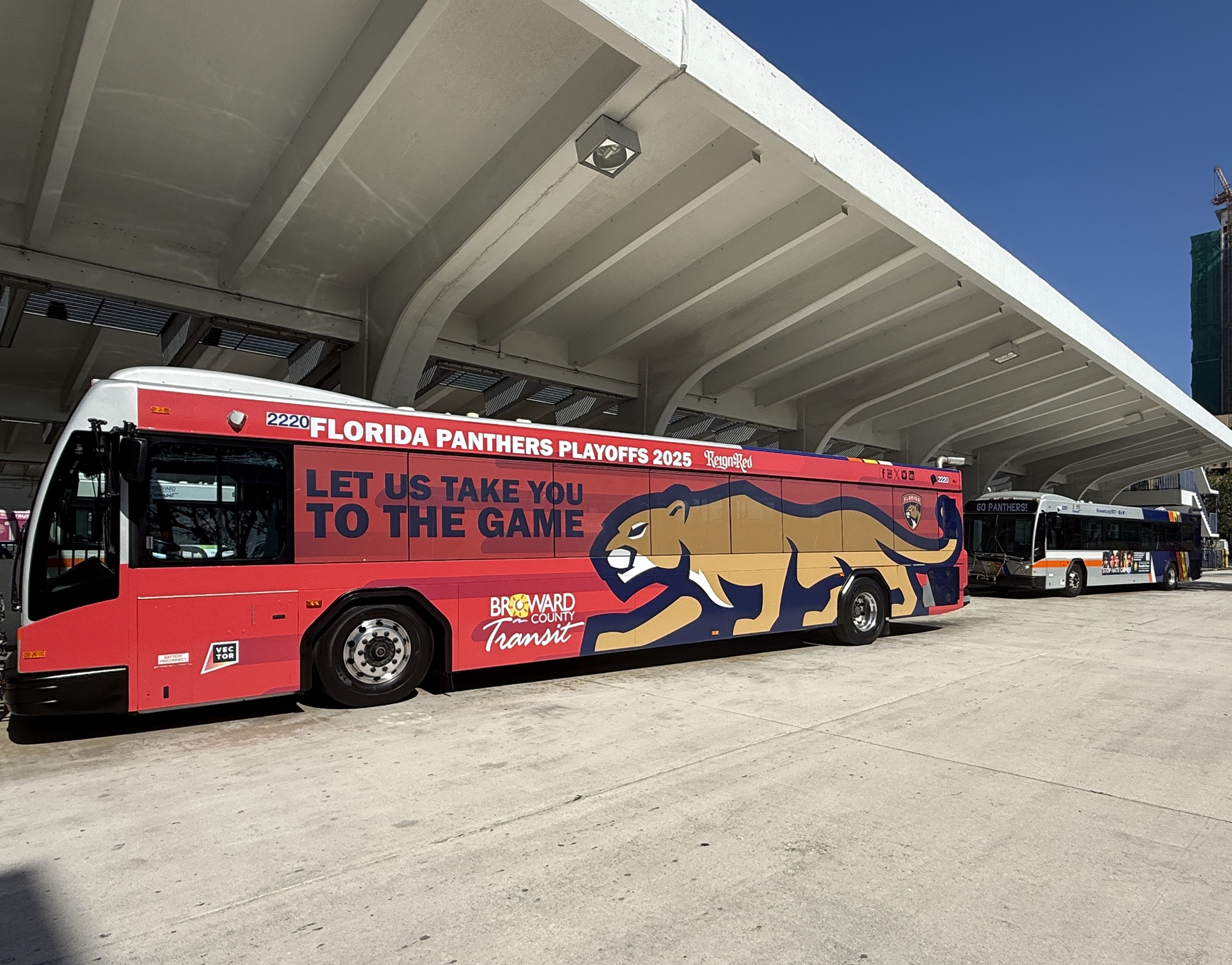 Panthers Express Bus is ready for the parade
