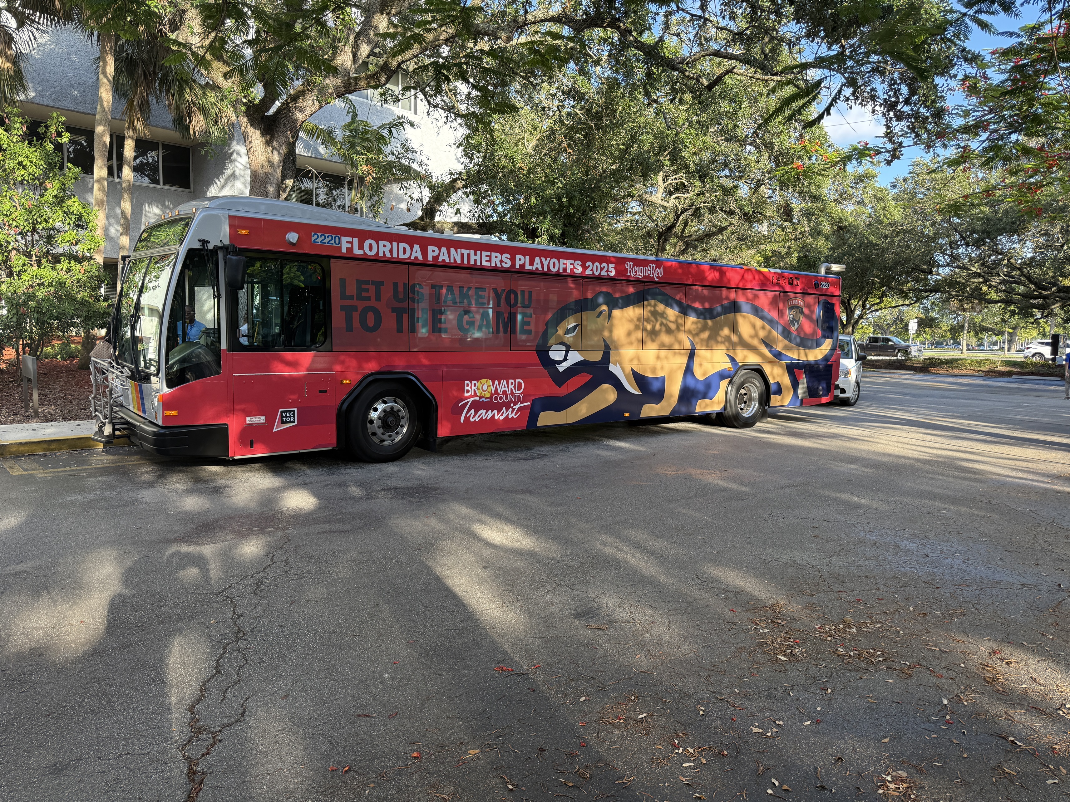Panthers Express Bus is ready for the parade.