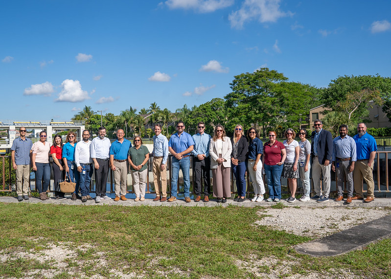 Broward Commissioner Beam Furr, representatives from Broward County and the South Florida Water Management District at signing of Final Integrated Feasibility Report and Environmental Assessment for the Central and Southern Florida Flood Resiliency (Section 203) 