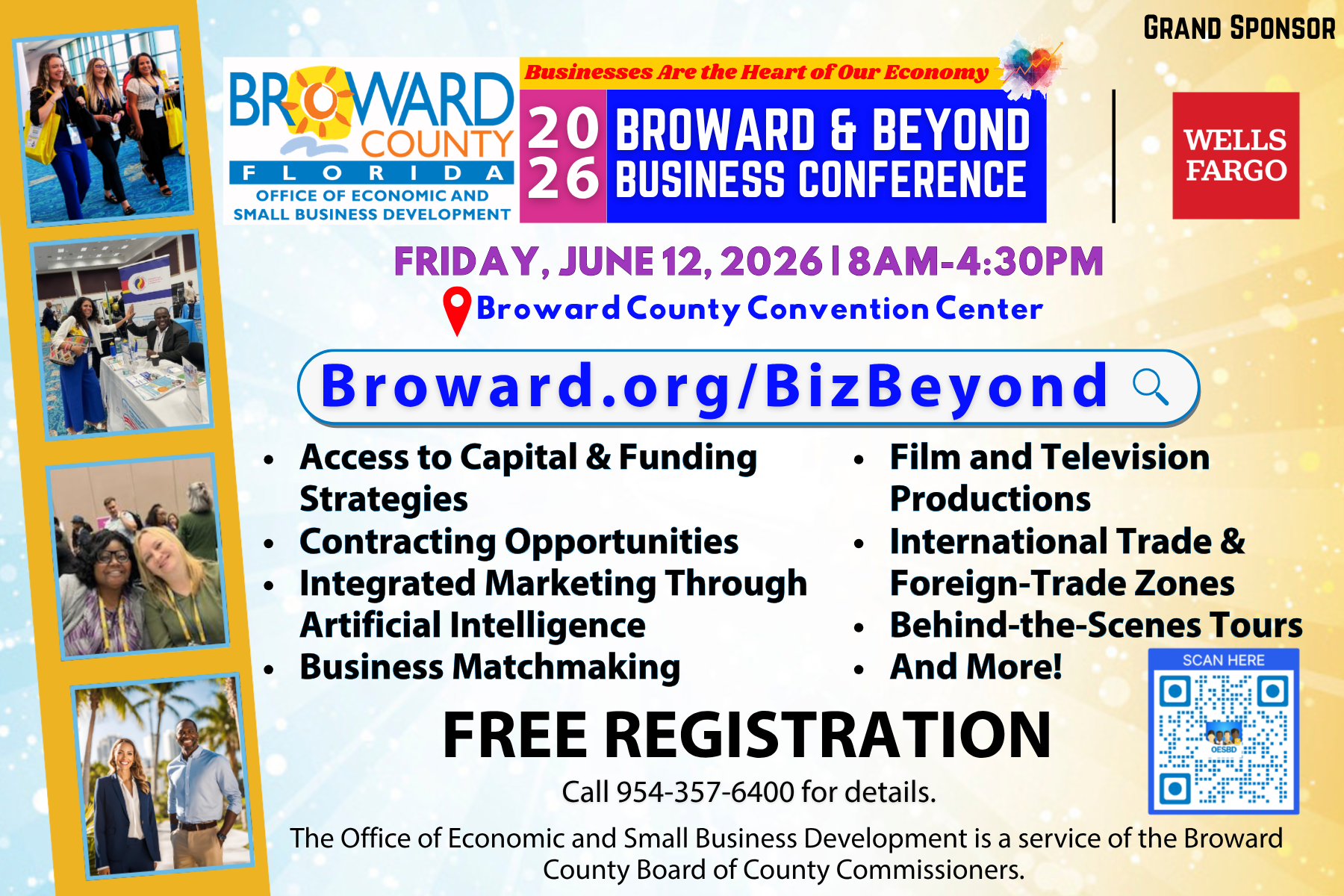 Flyer with Broward Biz and Beyond Conference details.