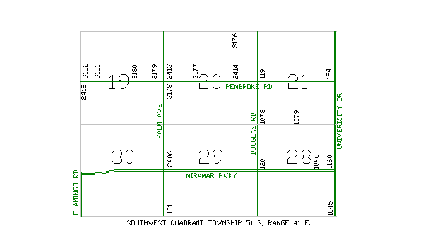 SouthWest Quadrant Township 51 S, Range 41 E