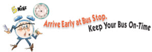 Arrive Early. Keep Your Bus On-Time is&nbsp;one of five illustrative campaign characters