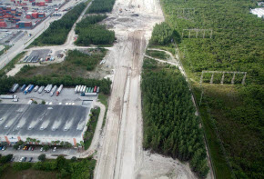 Construction is well underway for the FEC's new&nbsp;rail facility at Port Everglades.