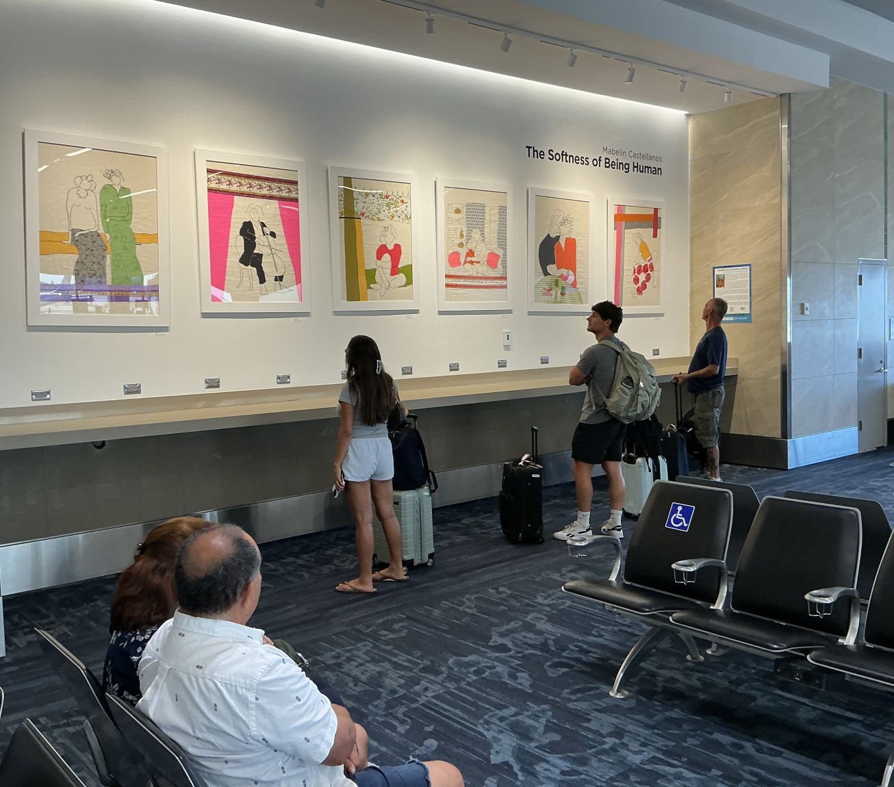 "The Softness of Being Human," by South Florida fiber artist Mabelin Castellanos features 10 quilted paintings showcasing humanity's softer side.